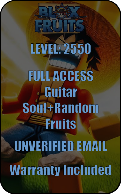 Roblox Account - Blox Fruits LV2550 MAX LvL