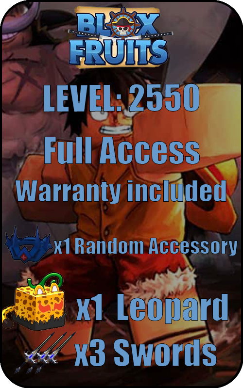 Blox Fruits LEVEL 2550 LEOPARD FRUIT ACCOUNT